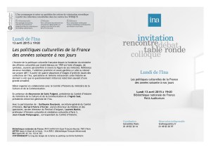 Invitation Lundi de l'Ina - 13 avril 2015